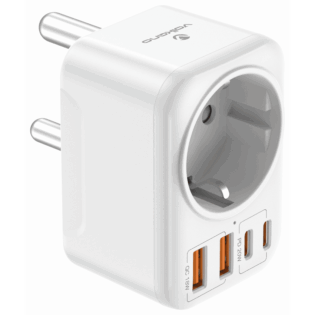 Volkano MultiVolt Series 2x USB-A + 2x USB-C adaptor SA Plug to multi travel socket 20Watt