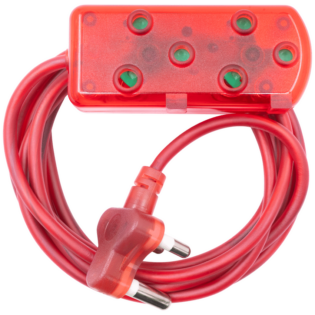 Ellies Side by Side Light Duty Extension Lead-5M - RD