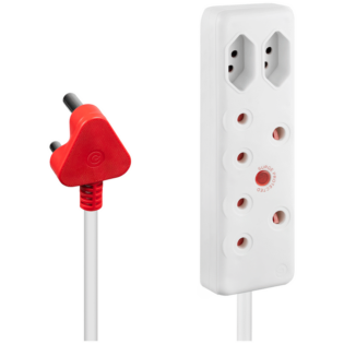 Ellies 4 Way Surge Extension Lead -10M - WT