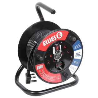 Ellies Heavy Duty Surge Extension Reel-30M-BK