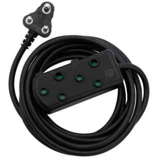 Ellies Side by Side Light Duty Extension Lead - 10m - Black