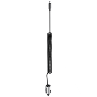 Rocka Flexi Plus Series MFI Lightning Cable with Car Charger - Black/Silver