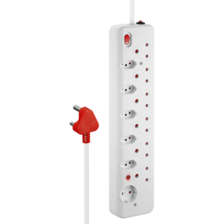 Nexon 12-Way Medium Surge Multiplug 0.5m - White