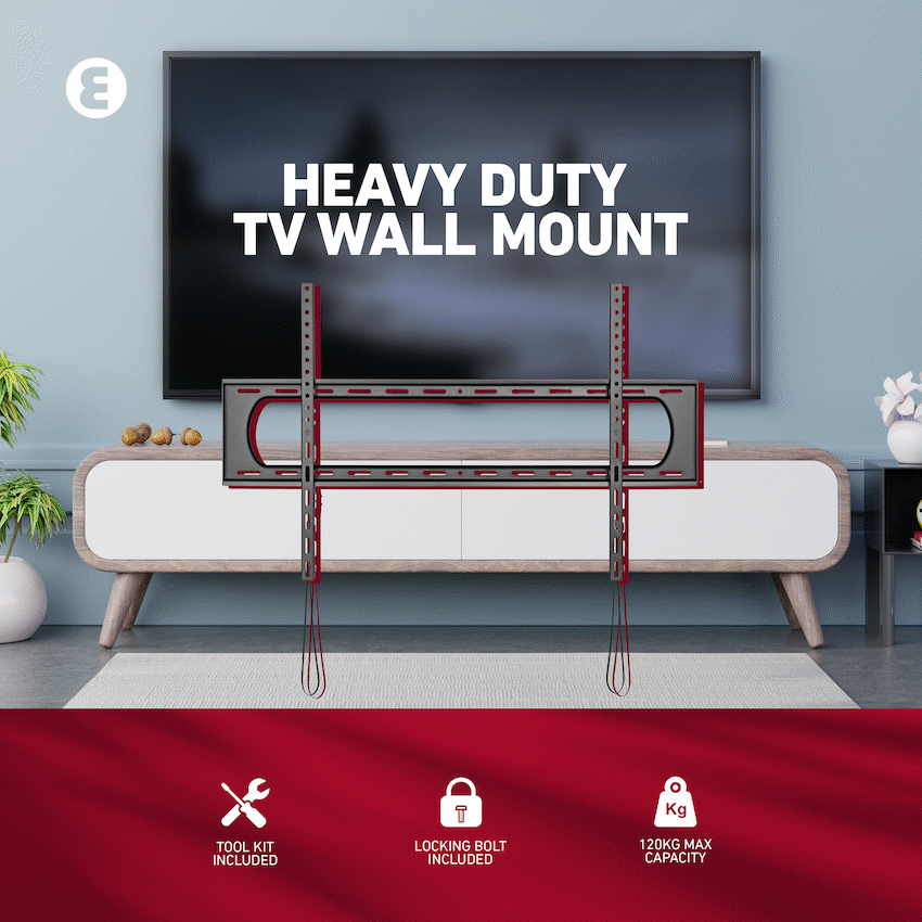 Ellies Solid series Fixed Heavy Duty Tv Wall Mount For 60" - 120" TVs - Image 11