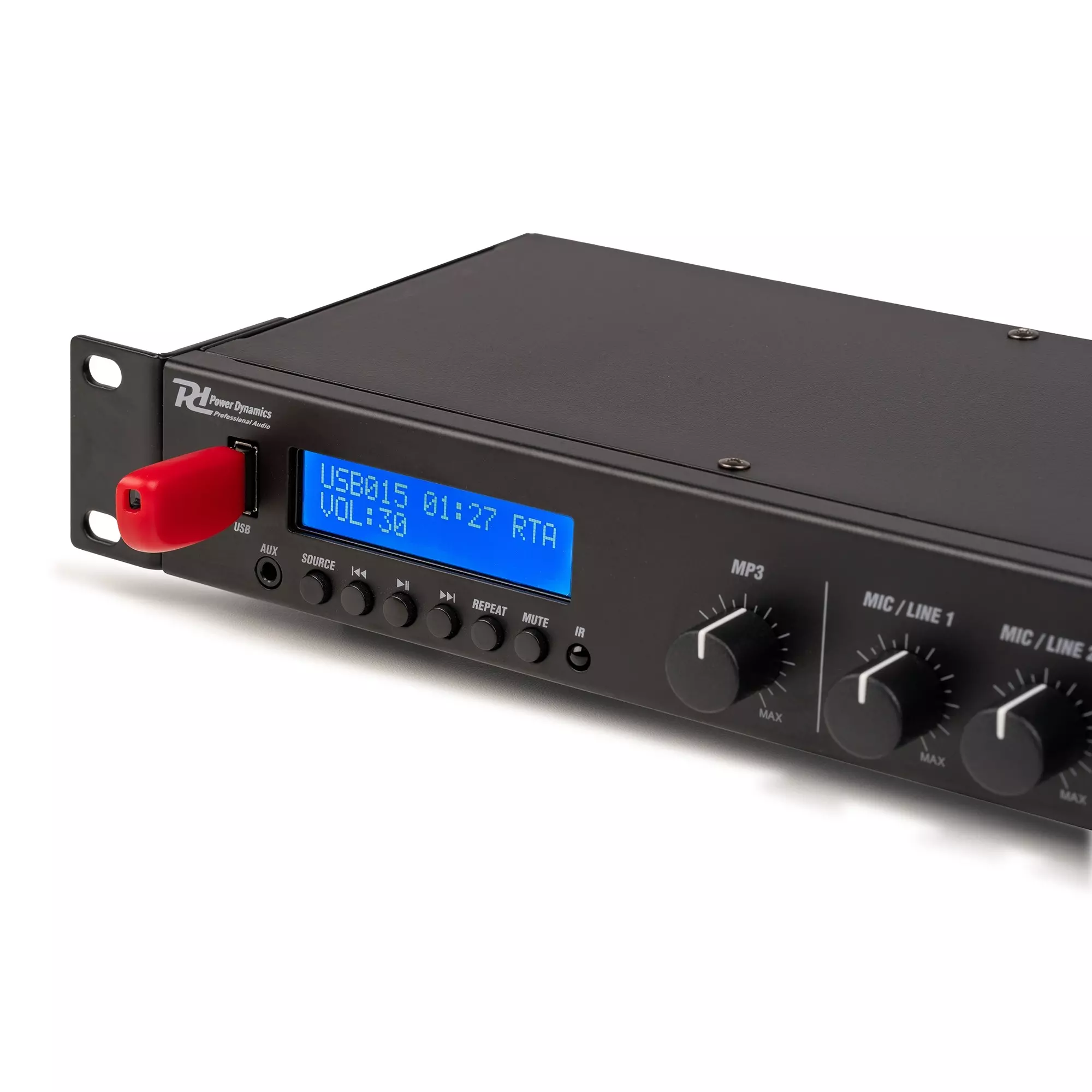 PDM PDC90 MIXER AMPLIFIER 1U 2X 60W USB/BT/DAB+ - Image 3
