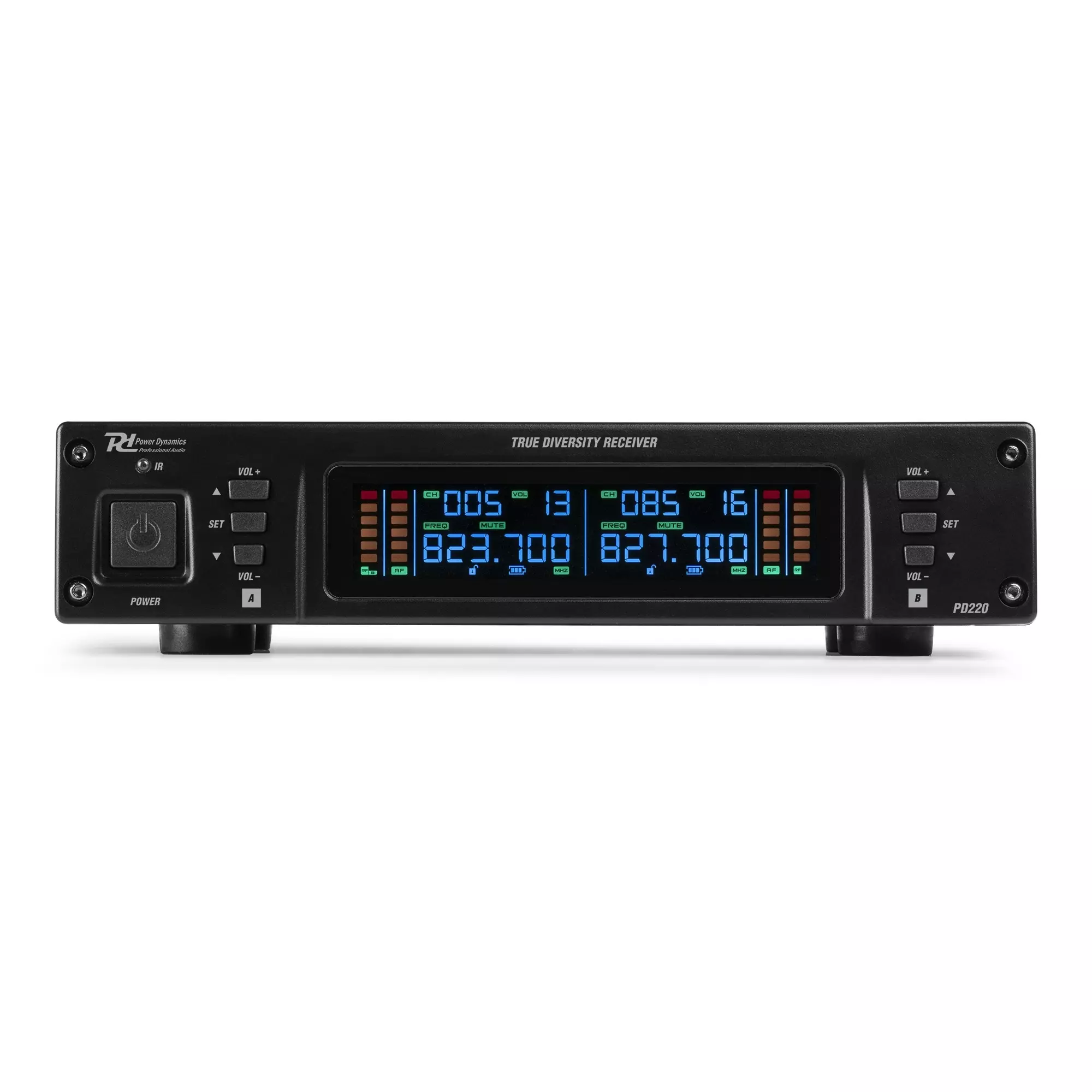 PDM PD220 DUAL HANDHELD MICROPHONE TRUE DIVERSITY UHF 823-832MHZ - Image 4