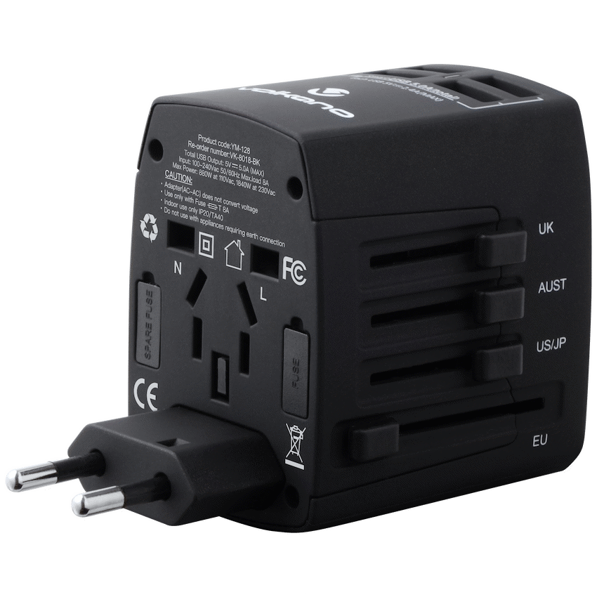 Volkano Worldwide Series travel adaptor plug with 4 USB charge ports - Image 2
