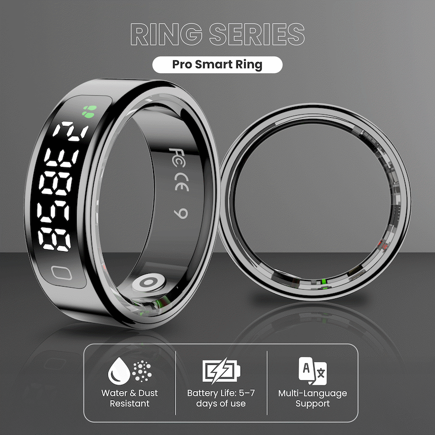 Volkano Ring Series Ring Pro Smart Ring with Charging Case - 19.9mm - Image 3