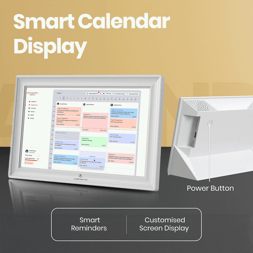 Volkano Agenda Series Smart Calendar and Digital Photo Frame 15.6" - White - Image 4