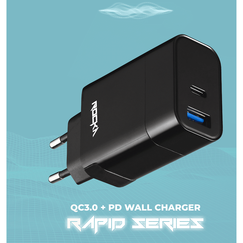 Rocka Rapid Series QC3.0 + PD Wall Charger, 18w, with Cable - Image 4