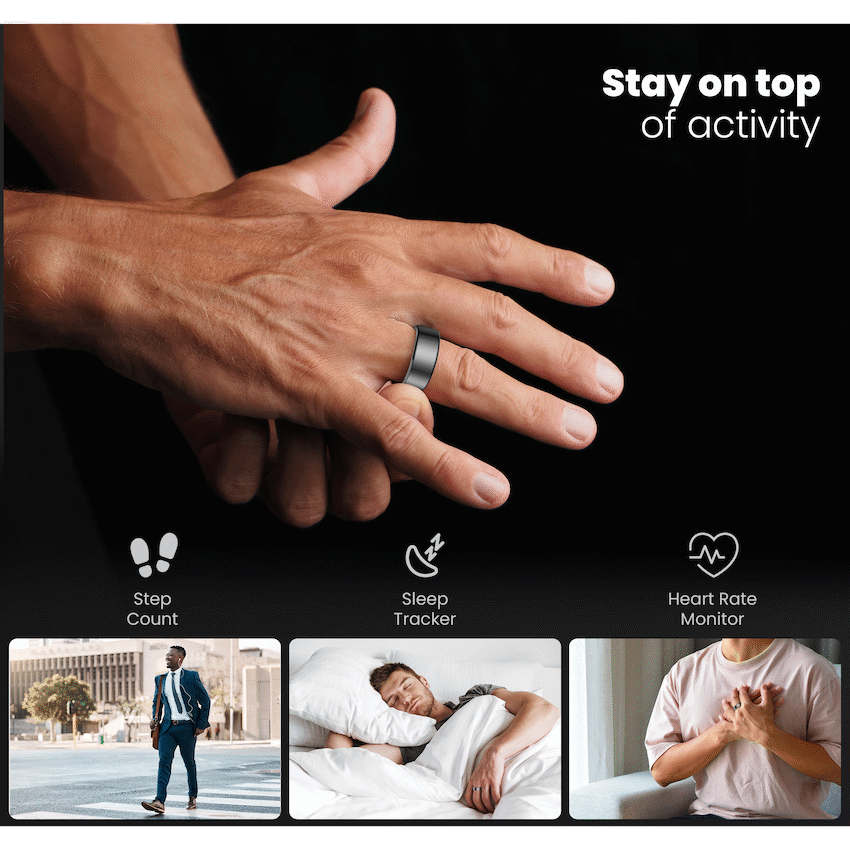 Volkano Ring Series Smart Ring with Charging Case - 19.1mm - Image 4