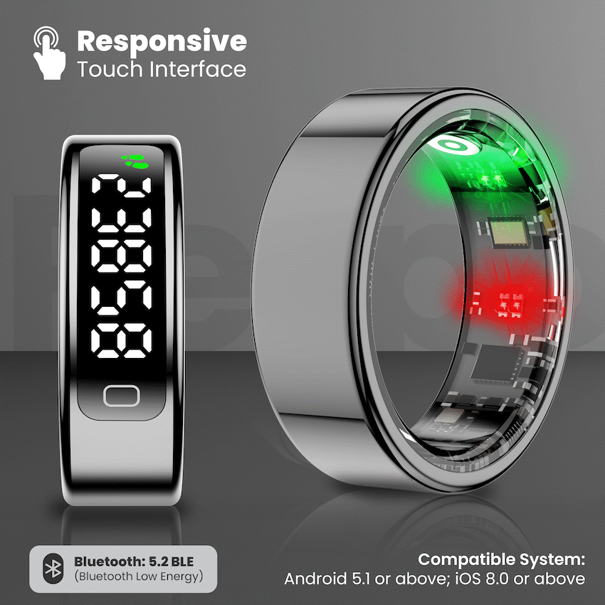 Volkano Ring Series Ring Pro Smart Ring with Charging Case - 19mm - Image 4