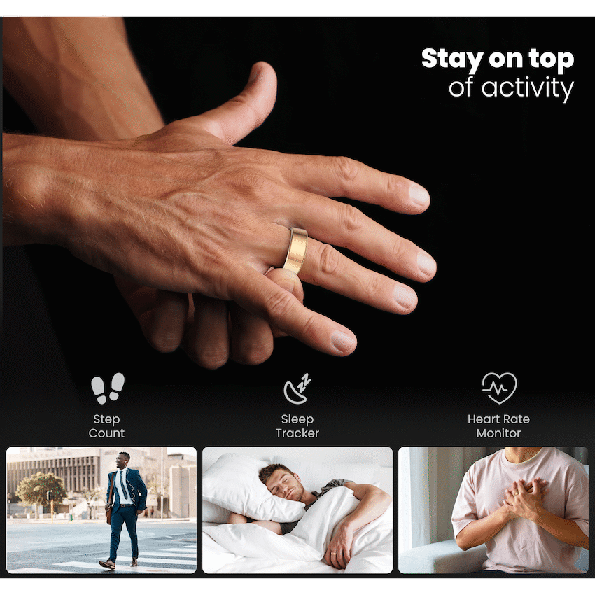 Volkano Ring Series Smart Ring with Charging Case - 20mm - Image 5