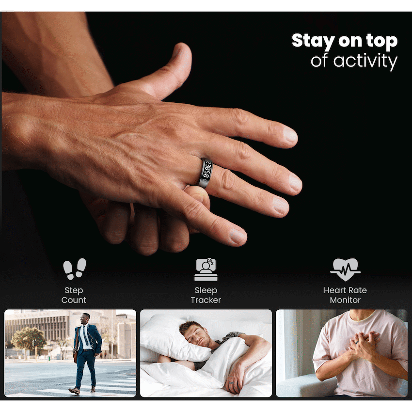 Volkano Ring Series Ring Pro Smart Ring with Charging Case - 18.2mm - Image 5