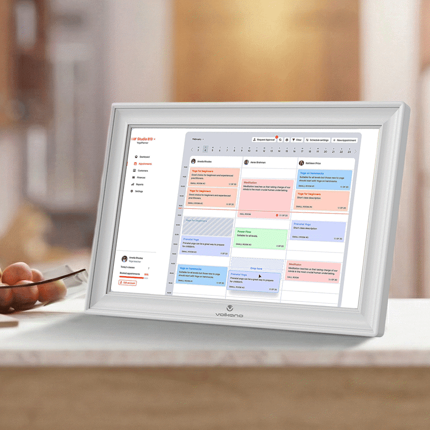 Volkano Agenda Series Smart Calendar and Digital Photo Frame 15.6" - White - Image 6