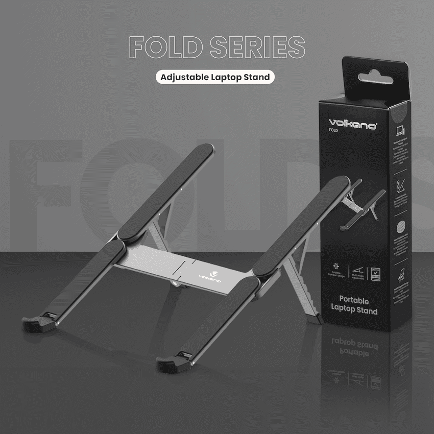 Volkano Fold Series Adjustable Aluminium Laptop Stand - Image 6