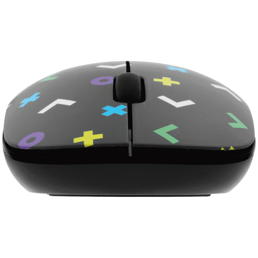 Tag Series 2.4G Wireless Optical Mouse with Nano USB and Type-C Receiver - Black Geo - Image 6