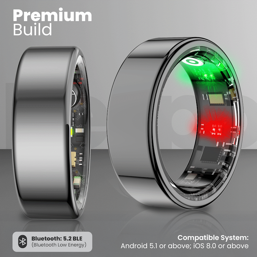 Volkano Ring Series Smart Ring with Charging Case - 20mm - Image 7