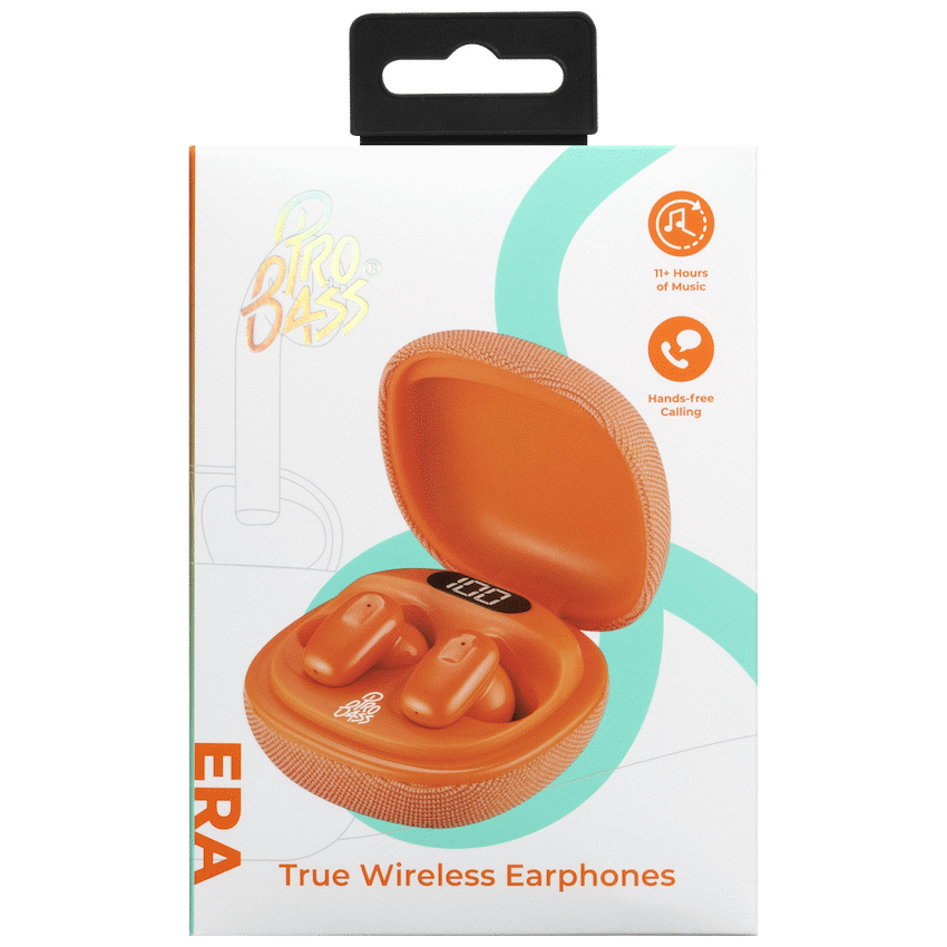 Pro Bass Era Series TWS Earphone - Orange - Image 8