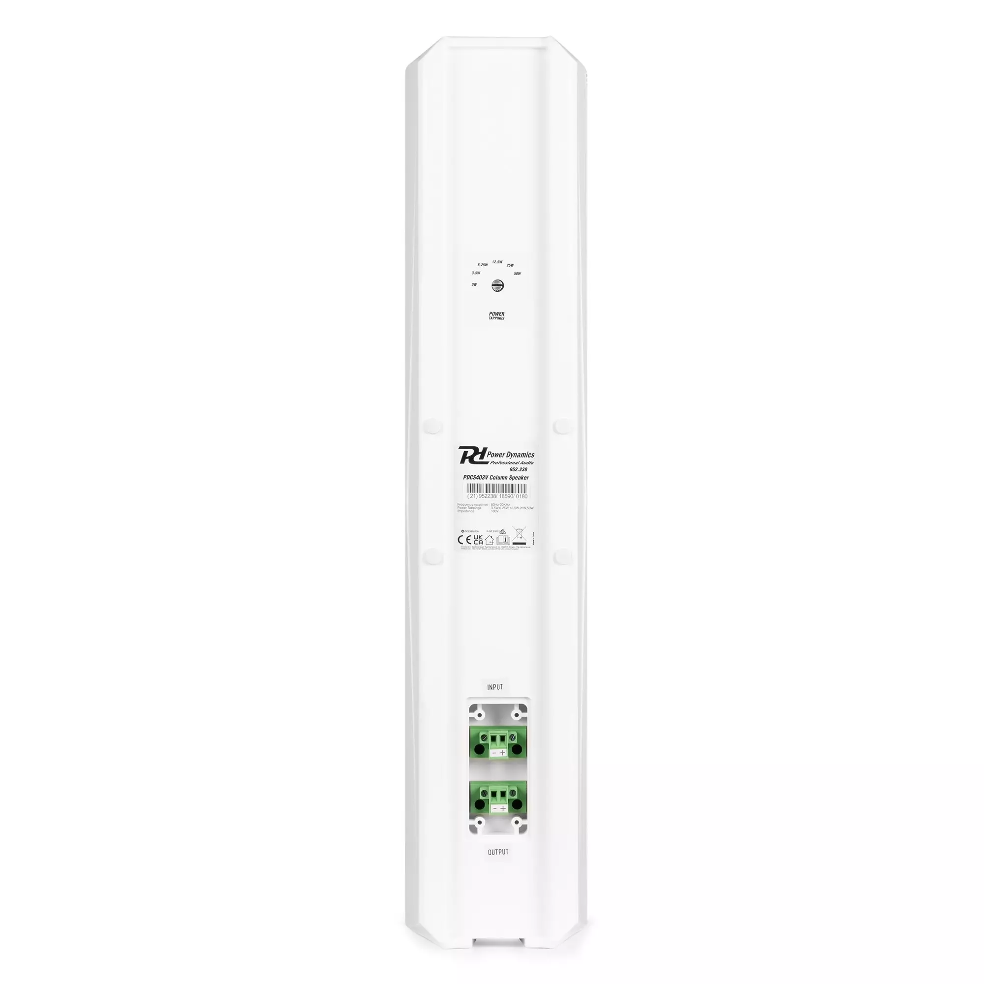 PDM PDCS403V COLUMN SPEAKER SYSTEM WHITE 50W - Image 6