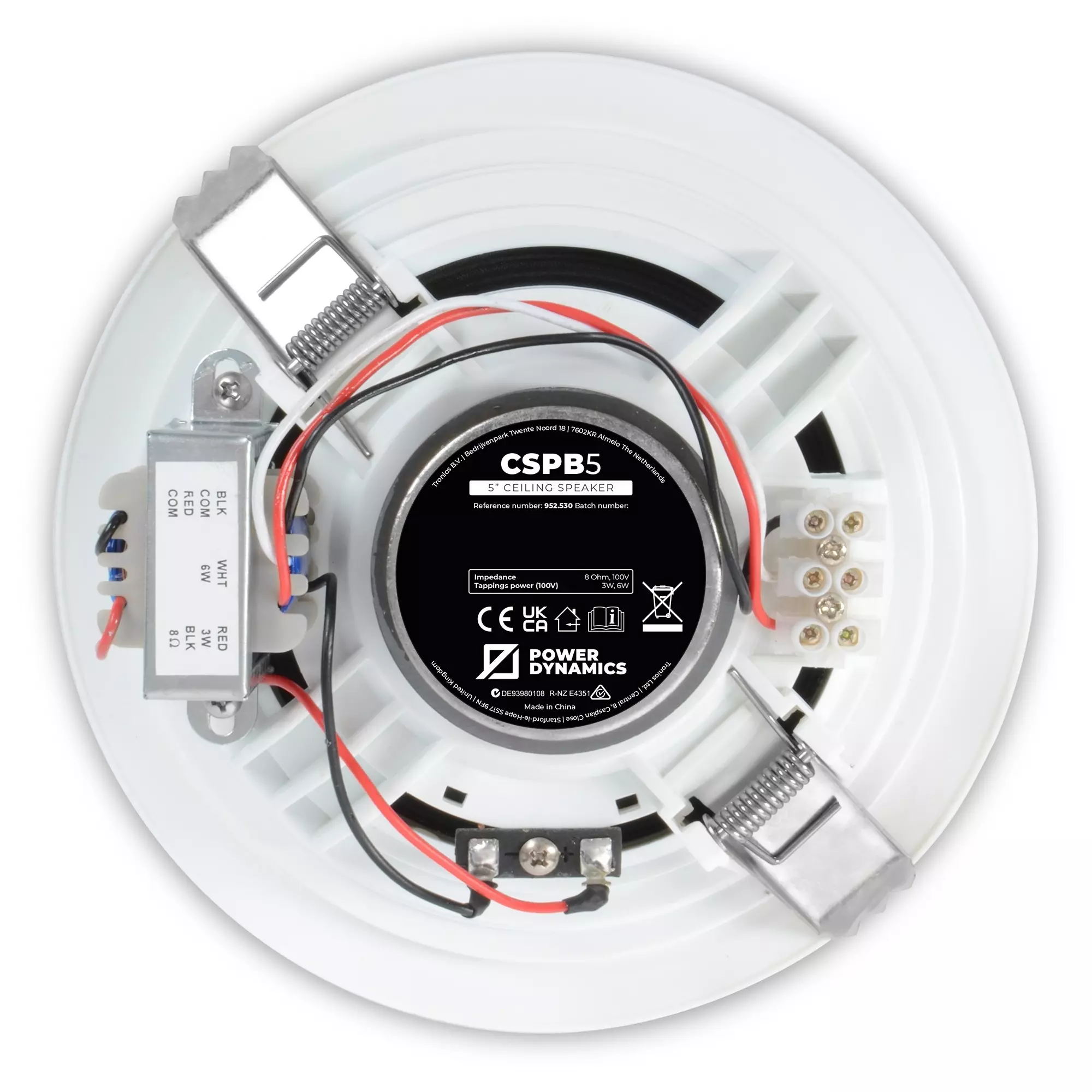 PDM CSPB5 CEILING SPEAKER 5.25INCH WHITE 3W 100V - Image 2
