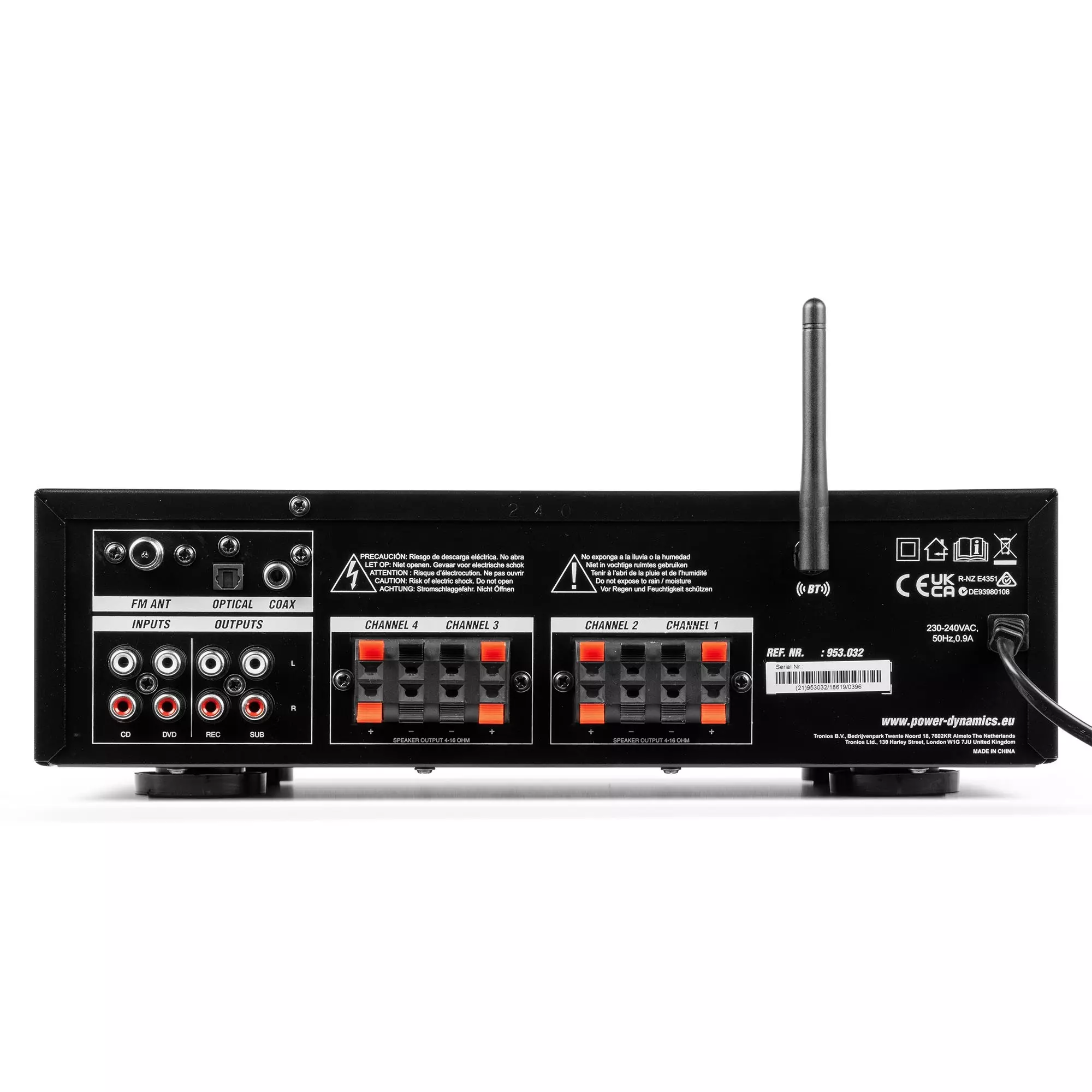 PDM PV240BT MIXER AMPLIFIER 4X 100W BT/USB/SD/FM - Image 7