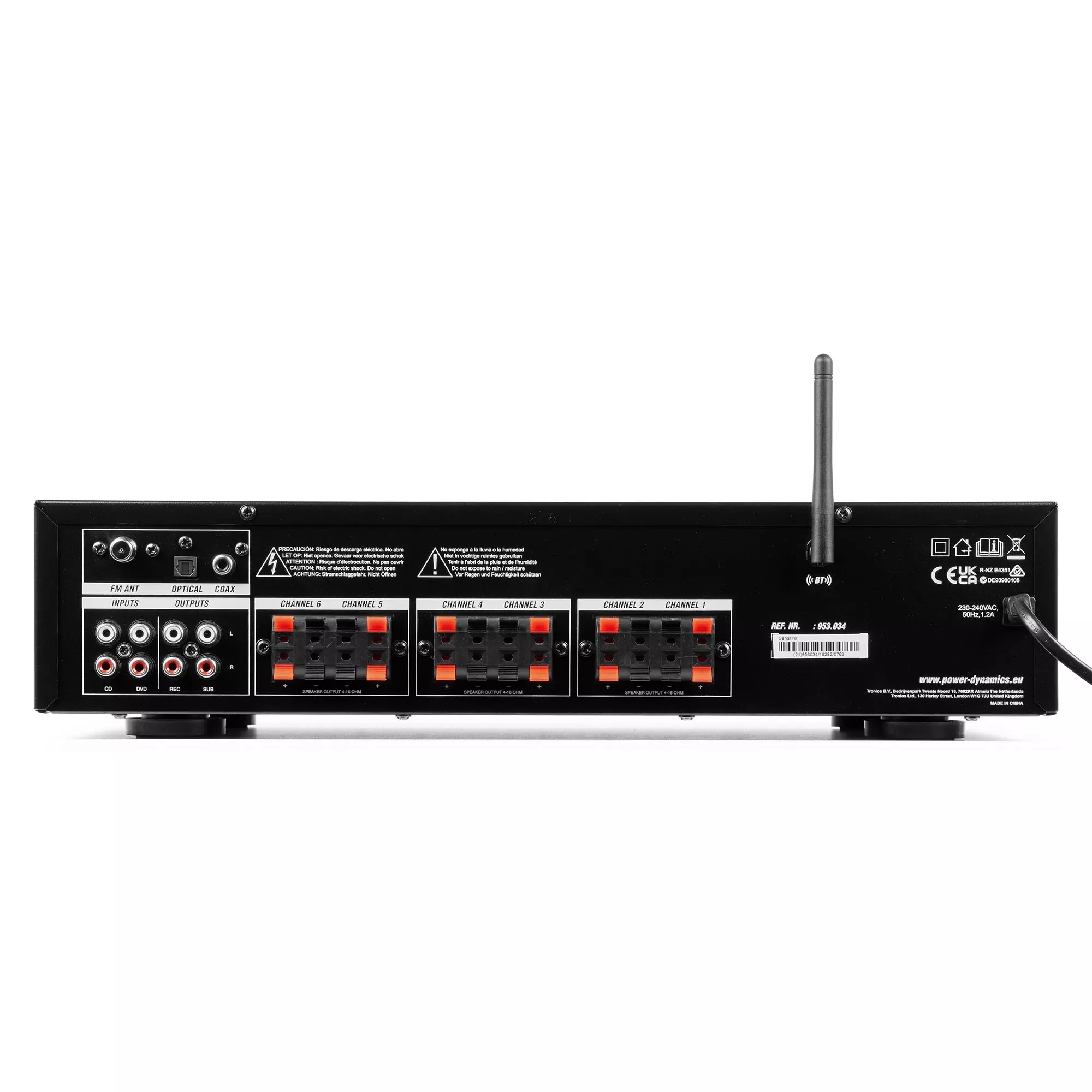 PDM PV260BT MIXER AMPLIFIER 6X 100W BT/USB/SD/FM - Image 7