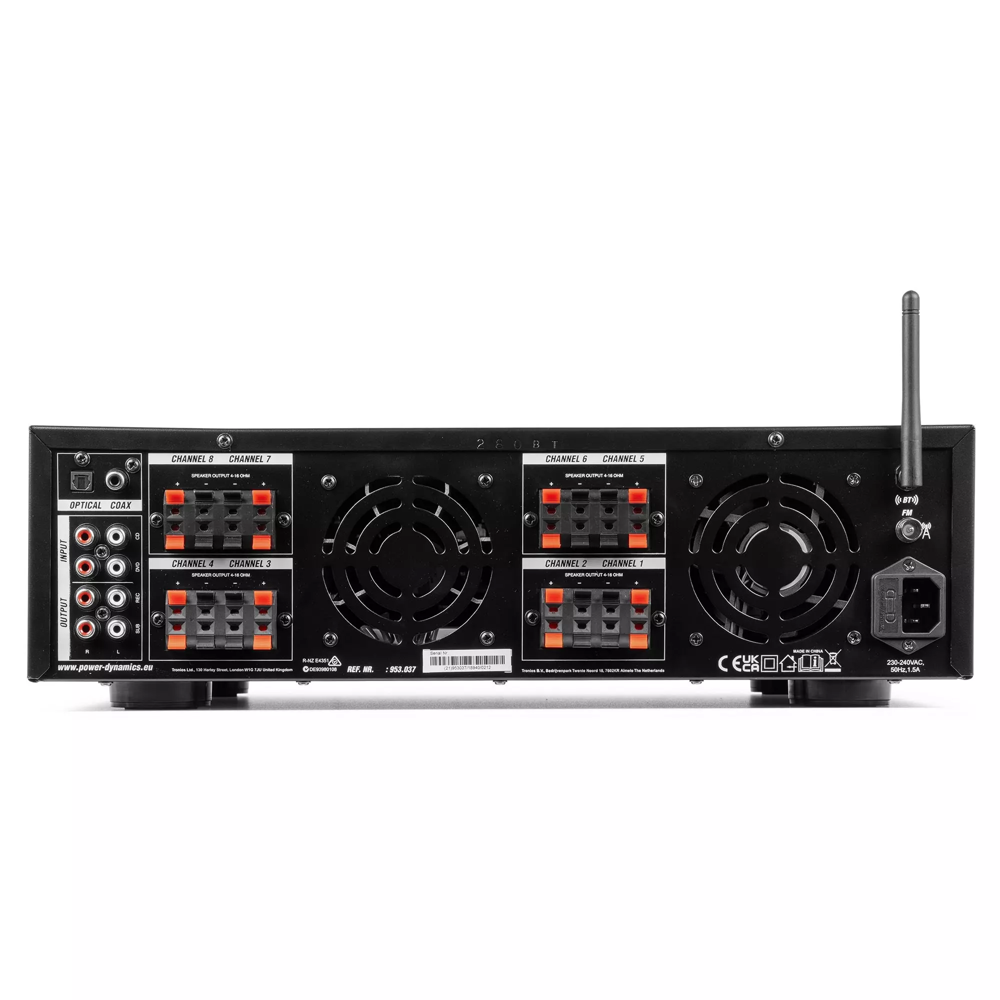 PDM PV280BT MIXER AMPLIFIER 8X 100W BT/USB/SD/FM - Image 7