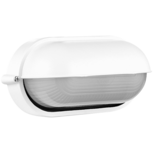 Ellies Arc Series - AC Oval Bulkhead - Aluminium  + Glass - E27 Base -WT