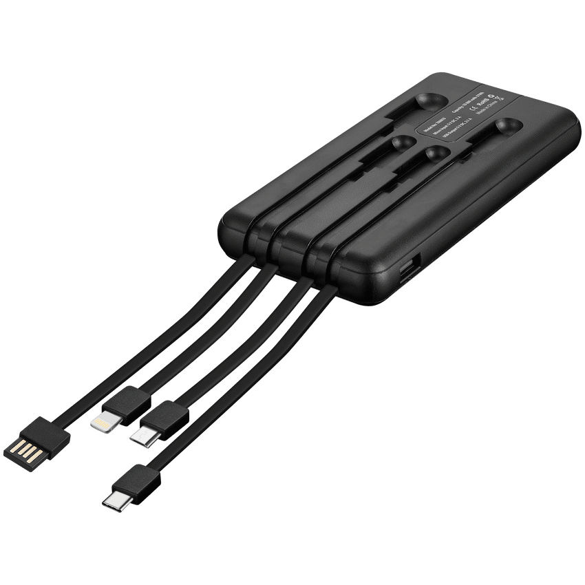 Volkano Spawn 2.0 Series 10000mah Power Bank with Built-in Cables