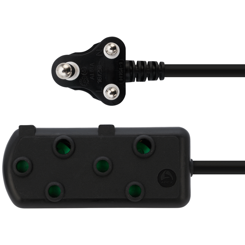 Ellies Side by Side Light Duty Extension Lead - 5m - Black - Image 4