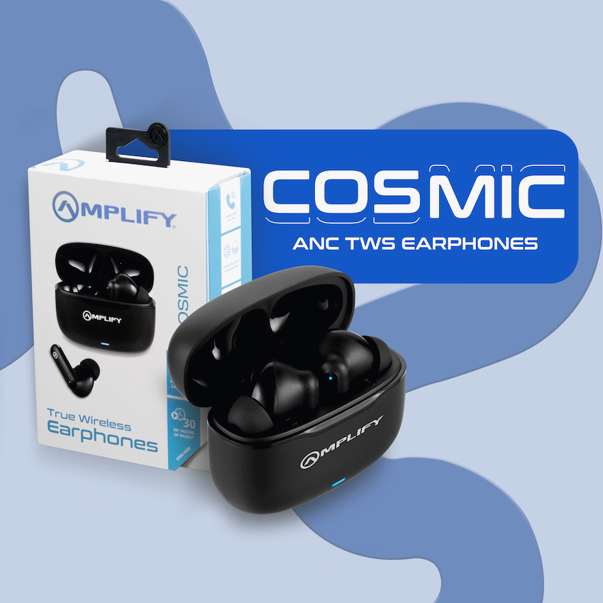 Amplify Cosmic Series ANC TWS Earphone - Black - Image 5