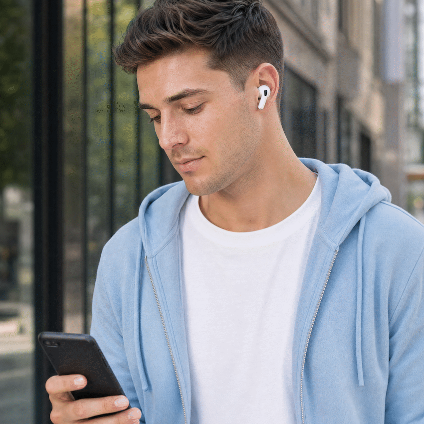 Amplify Note X 3 Series TWS Earphones - White Case + Orange Cover - Image 6