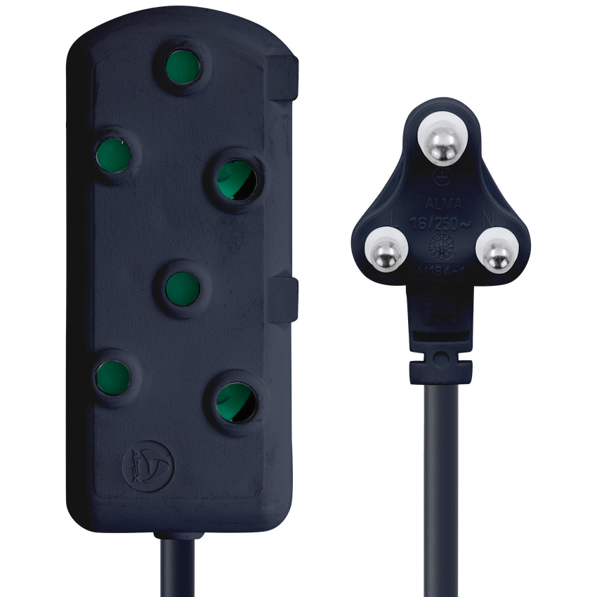 Switched Heavy Duty Side by Side (SBS) Extension Leads 5m - BK - Image 7