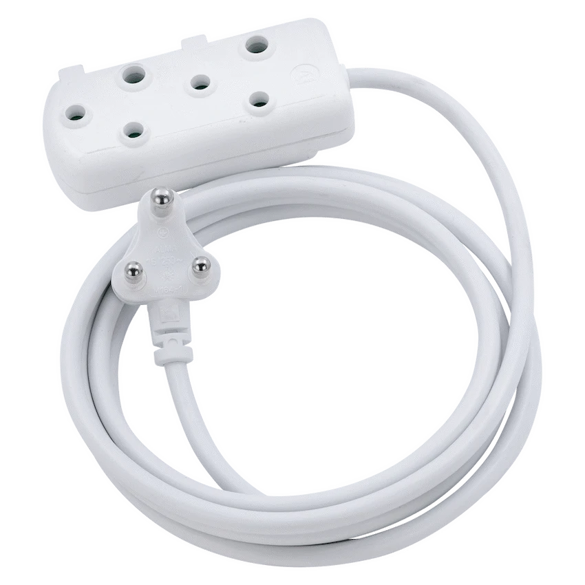Switched Light Duty Side by Side (SBS) Extension Leads 5m - WT - Image 8