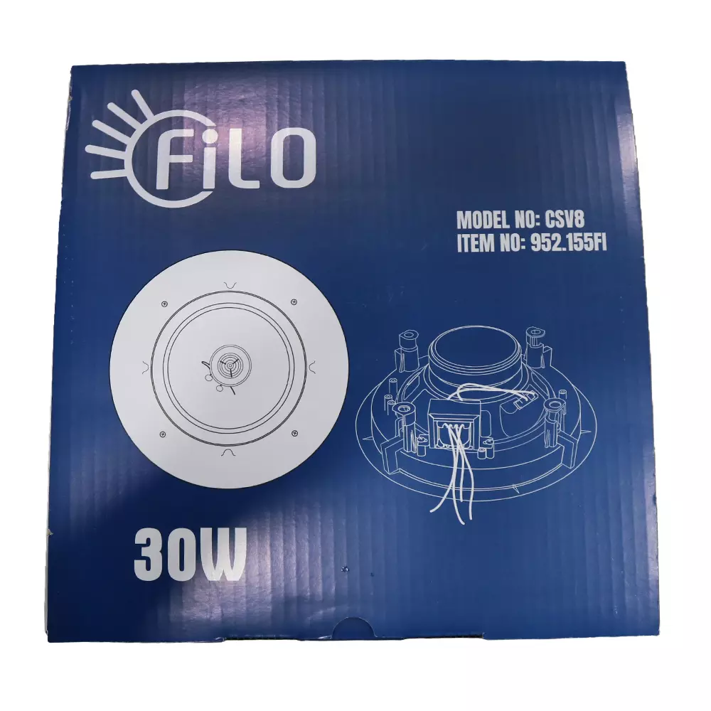 FILO CSV8 CEILING SPEAKER 8INCH WHITE 30W 100V - Image 4