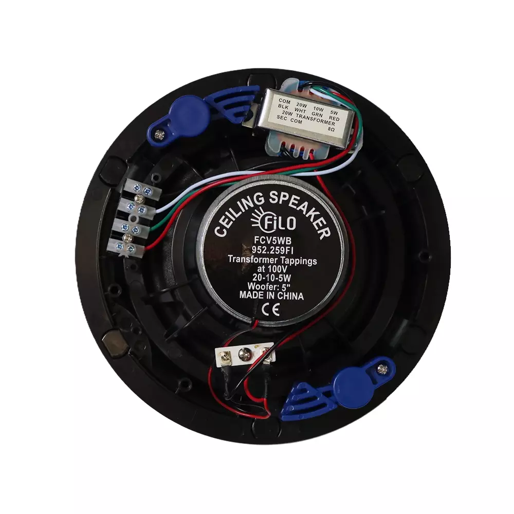 FILO FCV5WB FRAMELESS CEILING SPEAKER 5.25INCH WHITE/BLACK 20W 100V - Image 3