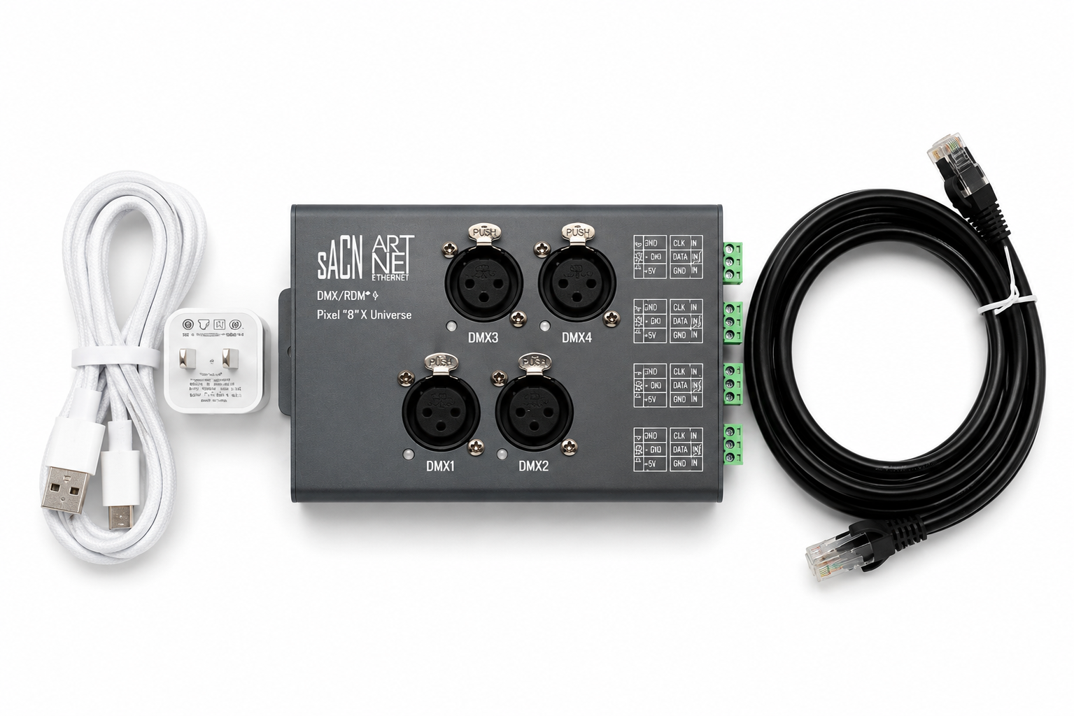 Imix SACN Art-Net to DMX/RDM Pixel Controller 4 Port Ethernet Lighting Interface - Image 2
