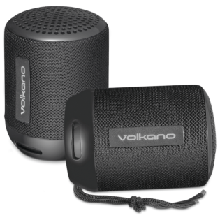 Volkano Gemini Series Pair of True Wireless Bluetooth Speakers - Black