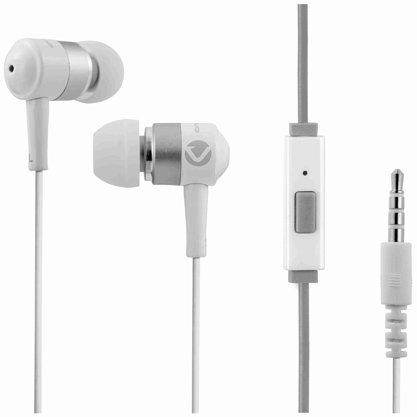 Volkano Earphones with Mic - Stannic Series - White