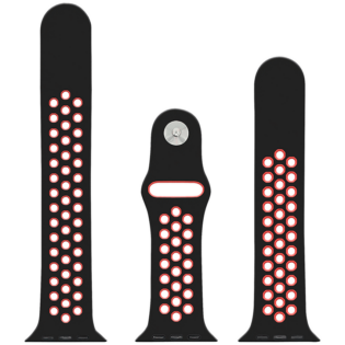 Volkano Smart Watch Band - Sport Silicone - iWatch 42mm - Black and Red S/L