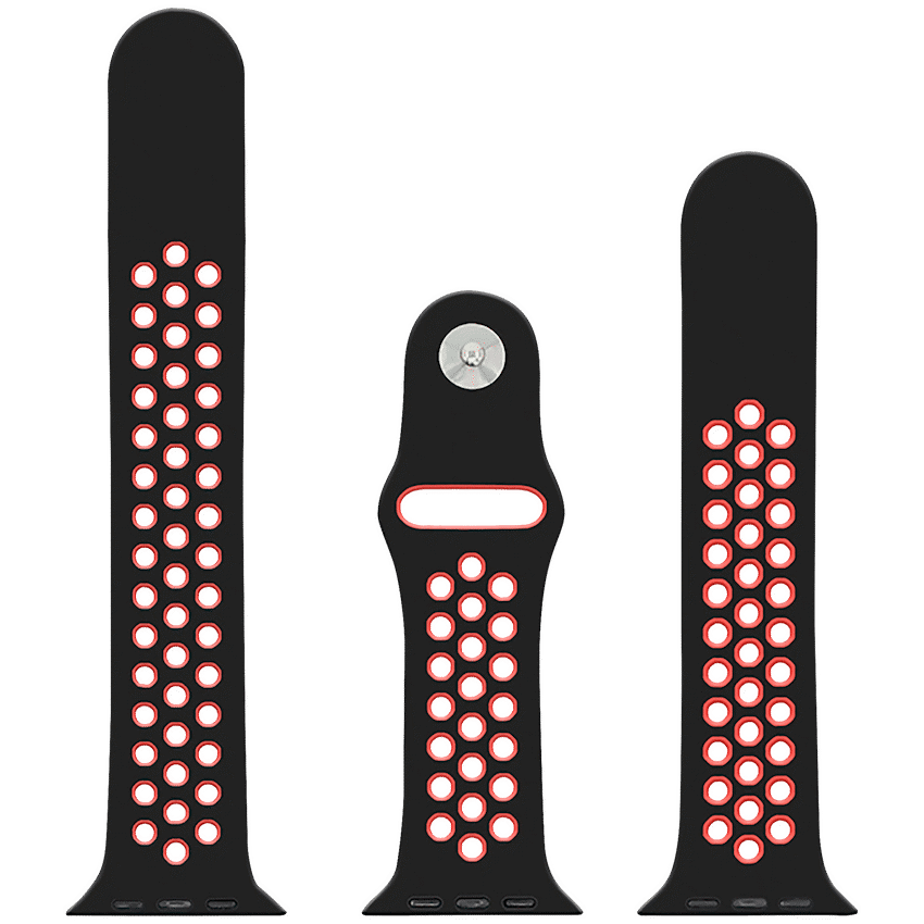 Volkano Smart Watch Band - Sport Silicone - iWatch 42mm - Black and Red S/L