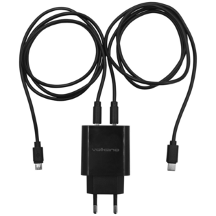 Volkano Cupla Series 3.1a Dual Output Charger - Black