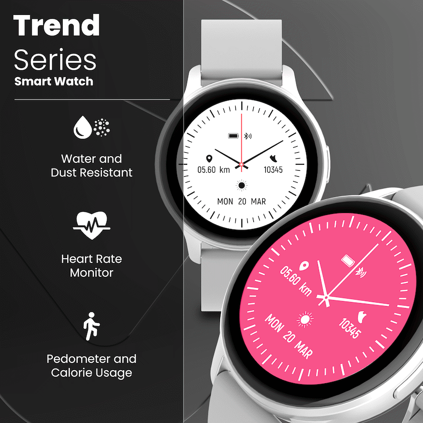 Volkano Active Tech Trend series Watch with heart rate monitor - Silver - Image 10