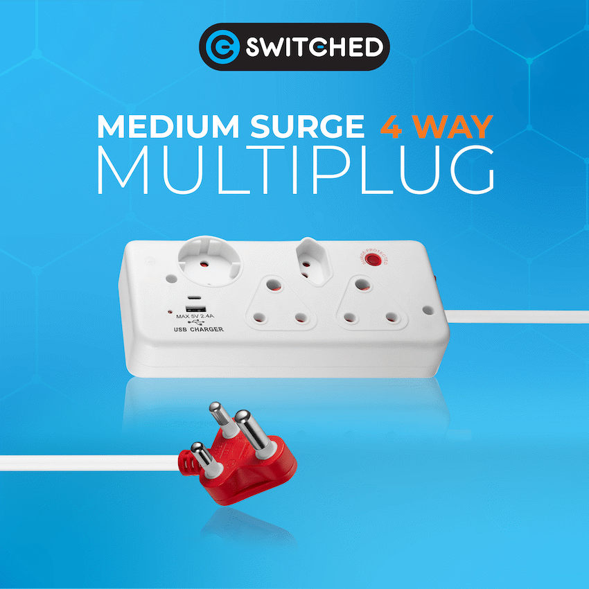 Switched 4-Way with 1x Type-C + 1x USB 2.4a Socket Medium Surge-Protected 0.5m - Image 10