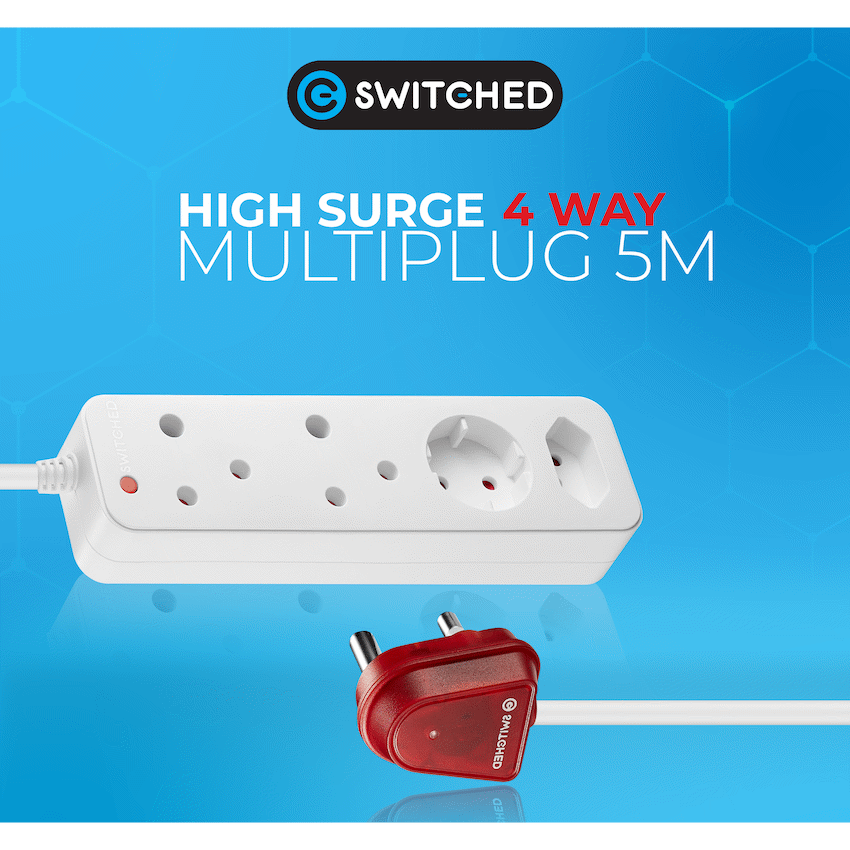 Switched High Surge 4-Way Multiplug 5m 1140J - Image 10