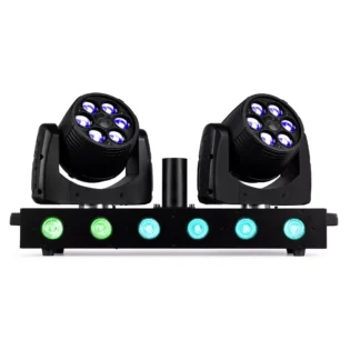 BEAMZ FUZE TWIN LED MOVING HEAD WASH BAR 6X 12W 6X 15W RGBW