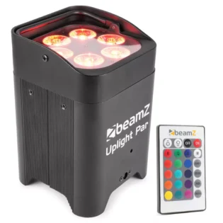BEAMZ BBP96 LED BATTERY UPLIGHT PAR IP20 6x 12W RGBAWUV