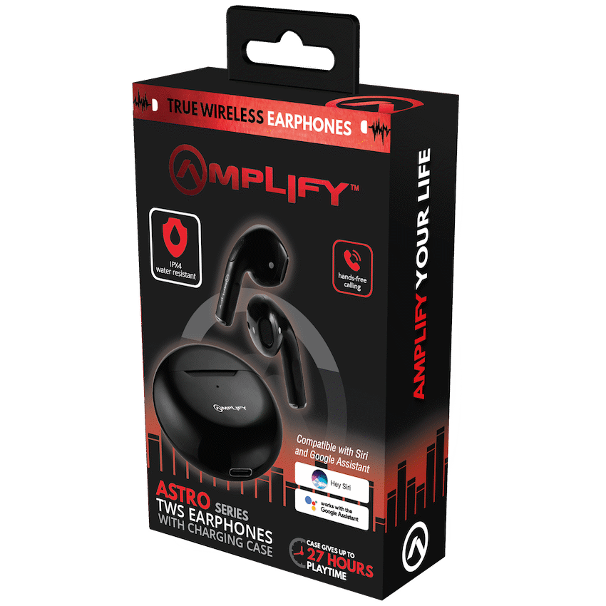 Amplify Astro Series True Wireless Earphones - Black - Image 2