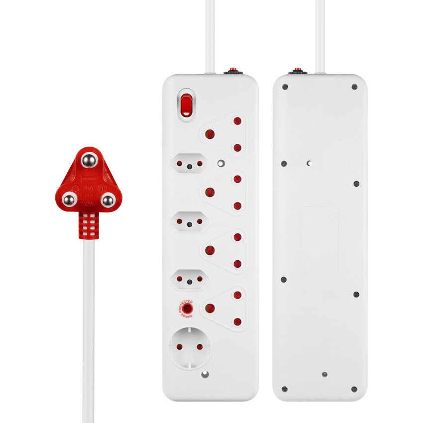 Nexon 8 Way Medium Surge Multiplug 0.5M - White - Image 2